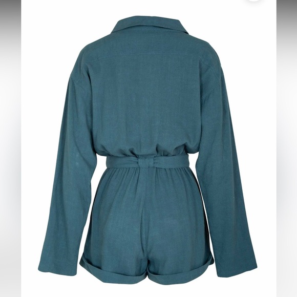 Auguste The Lable Medium Canyon Boyfriend Romper Rust Red Brown sezane - Picture 4 of 11